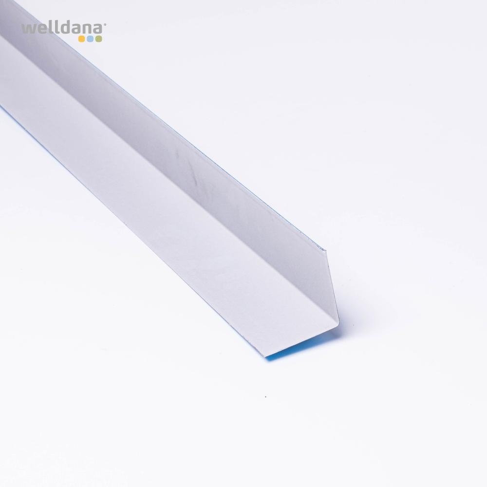 Linerbleck, (5 x 5) x 200 cm. Vinkelmodell. Blå.