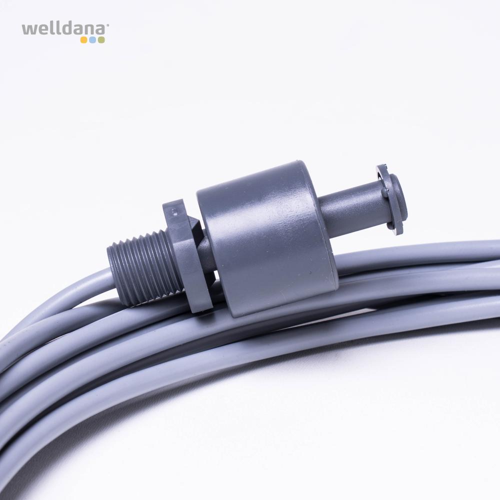 Nivåsensor-flytande PVC 5 m. ledning. 12 V.