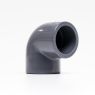 Vinkel 90°, 1½" x 50 mm ID PVC. Gänga/lim
