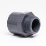 Adapter 1½" 40–50 mm YD-ID-YD. PCV. Gänga/lim