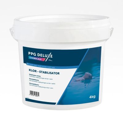 Klorstabilasator 4 kg PPG Deluxe - Skyddar klor mot UV-nedbrytning
