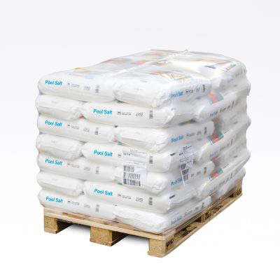 Raffinerat salt i 25 kg påsar. Palle