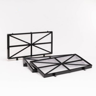 SR & RC. Filterplattor 100 µm sats om 4 st. modell fin