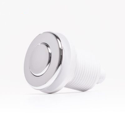 PN (luft) start/stopp-knapp. Komplett. Krom. Ø45,5 mm hål Ø30