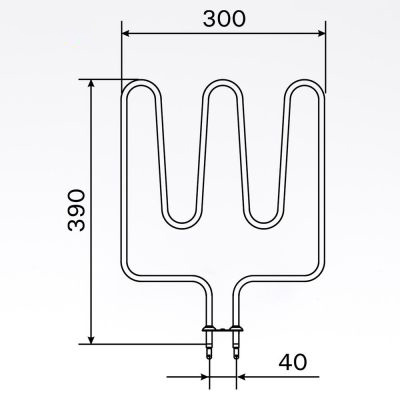 Bastuaggregat 1 500 W, 240 V Terminaler i botten.