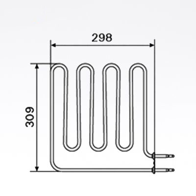 Sauna Element 1750W, 230V Vega (terminal side)