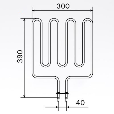 Bastuaggregat 2 000 W, 230 V Terminaler i botten.