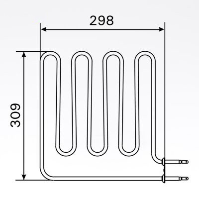 Bastuaggregat 2 000 W, 230 V Terminaler i sidan.