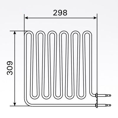 Bastuaggregat 2 670 W, 230 V Terminaler i sidan.