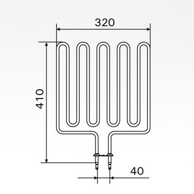 Bastuaggregat 2 500 W, 230 V Terminaler i botten.