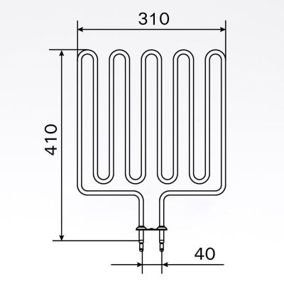 Bastuaggregat 2 670 W, 240 V Terminaler i botten.
