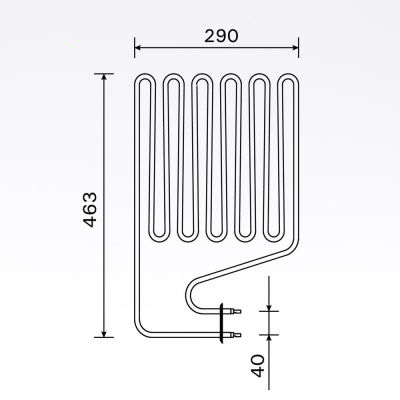 Bastuaggregat 3 000 W, 230 V Terminaler i sidan.