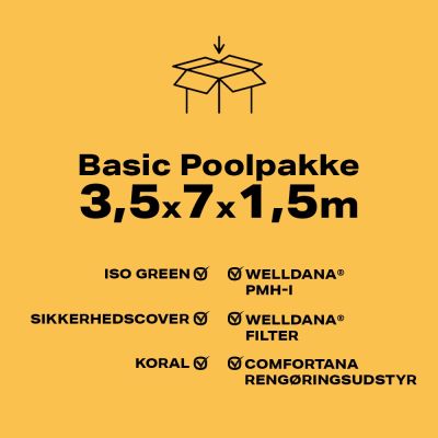 Basic Poolpakke 3.5x7x1.5m
