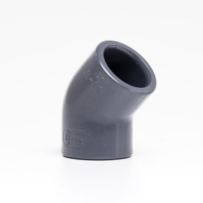 Vinkel 45°, 40 mm PVC. Lim/lim