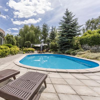 Oval pool Toscana 4,16 x 8 m 1,5 m djup, 0,8 mm Liner