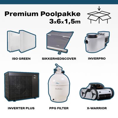 Premium Poolpakke 3x6x1.5m
