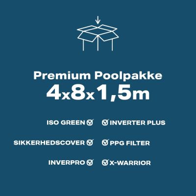 Premium Poolpakke 4x8x1.5m