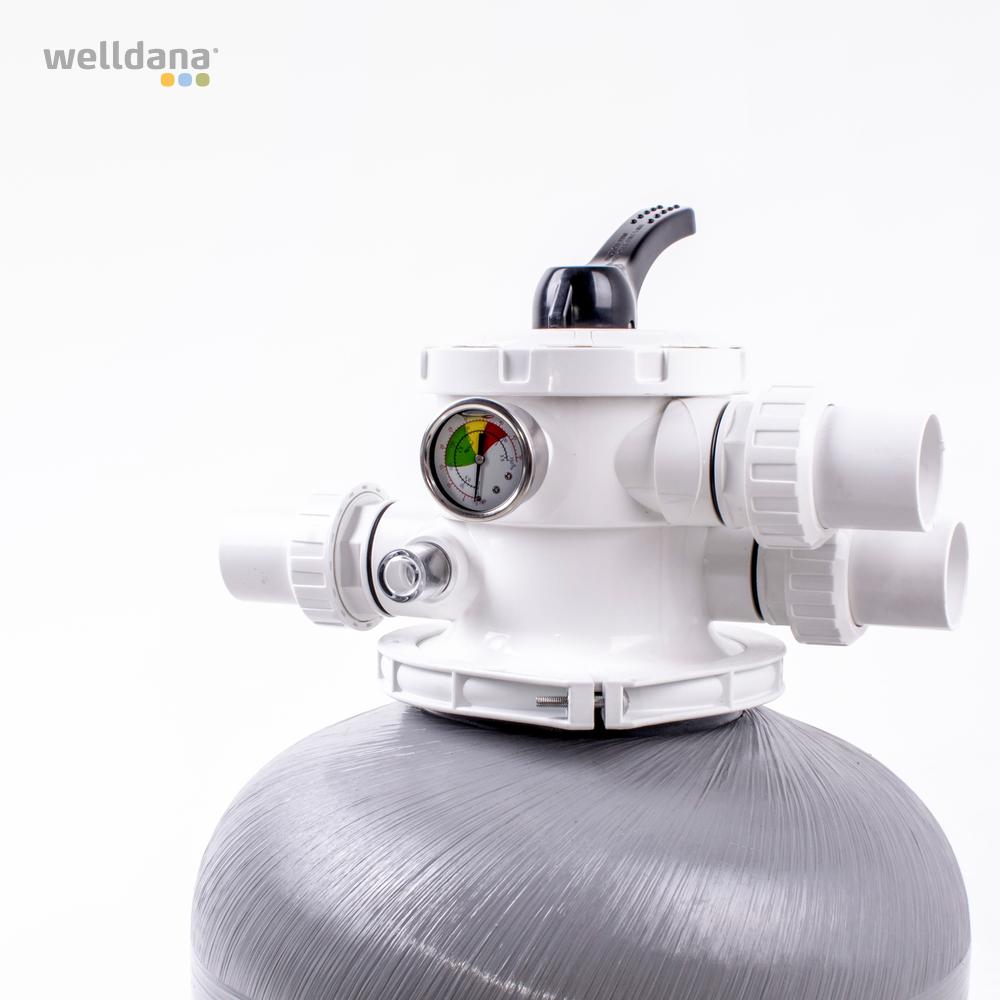 Welldana® sandfilter, GRÅ Sido- och toppmonterat