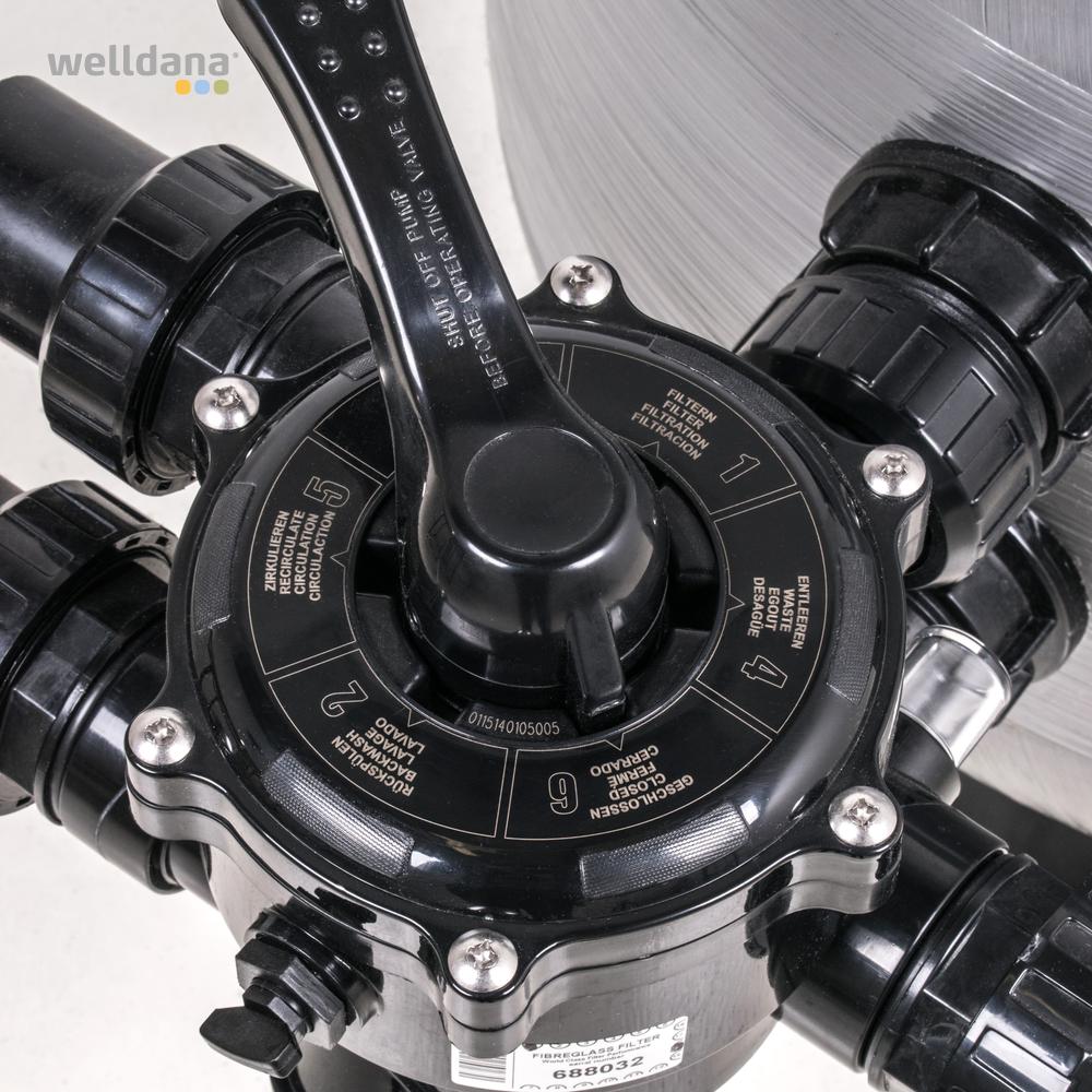 Welldana® sandfilter, GRÅ Sido- och toppmonterat