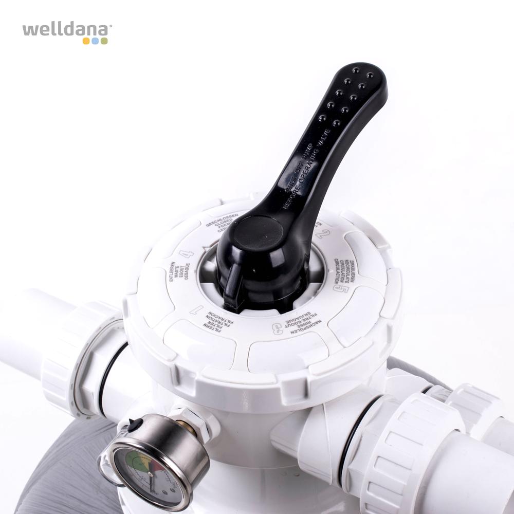 Welldana® sandfilter, GRÅ Sido- och toppmonterat