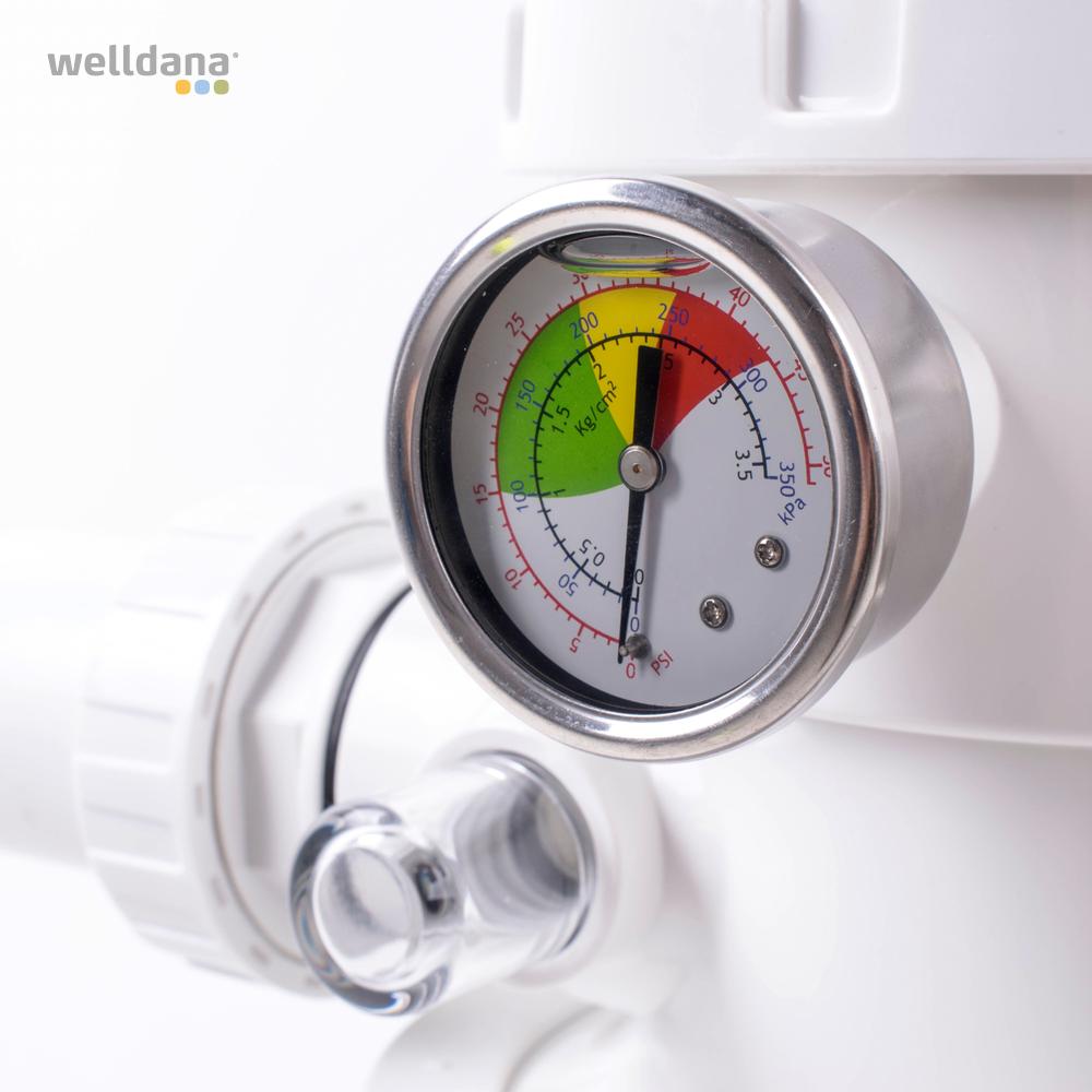 Welldana® sandfilter, GRÅ Sido- och toppmonterat