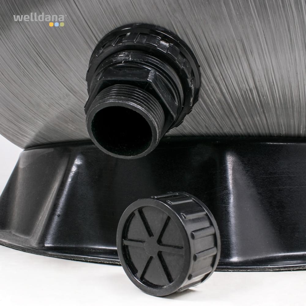 Welldana® sandfilter, GRÅ Sido- och toppmonterat